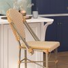 Flash Furniture Lourdes Stackable IndoorOutdoor French Bistro 30 High Barstool, NaturalWhite and Light Natural SDA-AD642001-F-BS-NATWH-LTNAT-GG